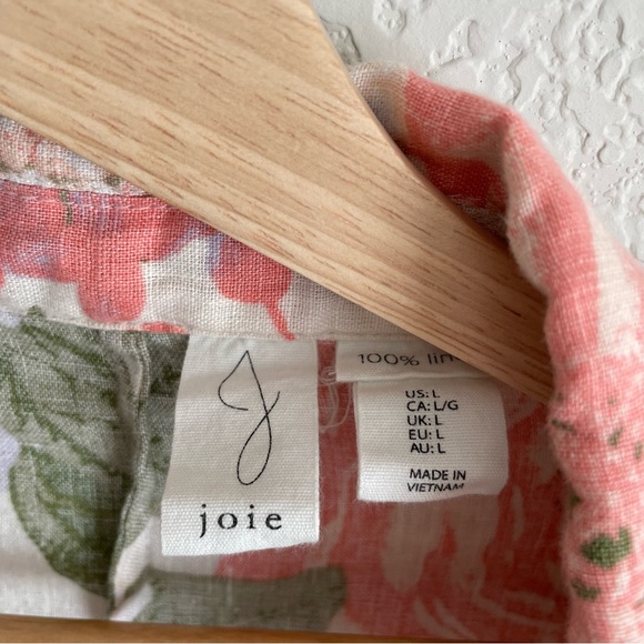 Joie Linen Blazer Womens Large Floral 100% Linen - Picture 3 of 6